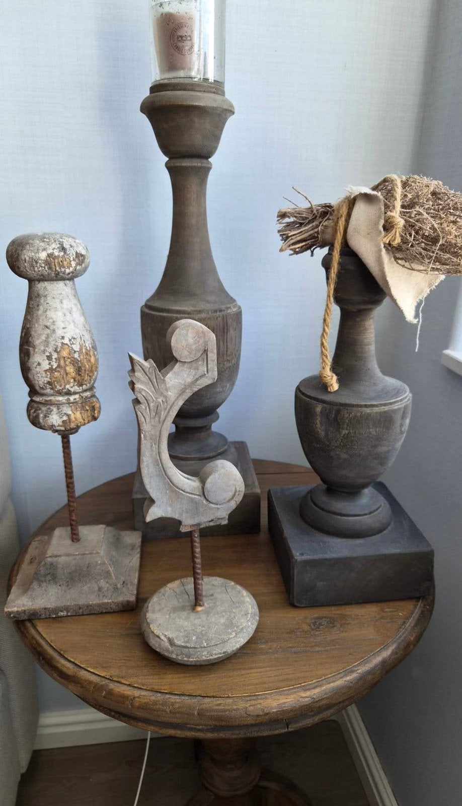 Sobere houten kandelaren set, Ophalen of Verzenden