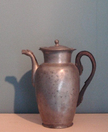 Antieke tinnen koffie kan ., Antiek en Kunst, Ophalen of Verzenden