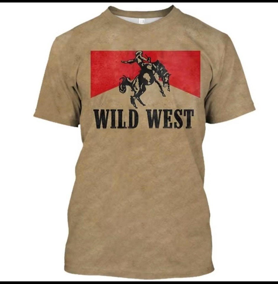 Country Western Cowboy “Wild West” T-Shirt Nieuw , Ophalen of Verzenden, Nieuw