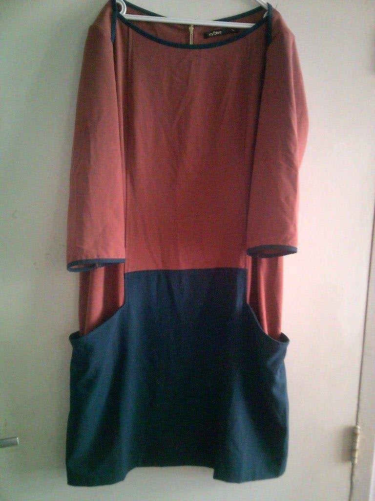 Jurk (L), Kleding | Dames, Ophalen of Verzenden, Gedragen, Blauw, Knielengte