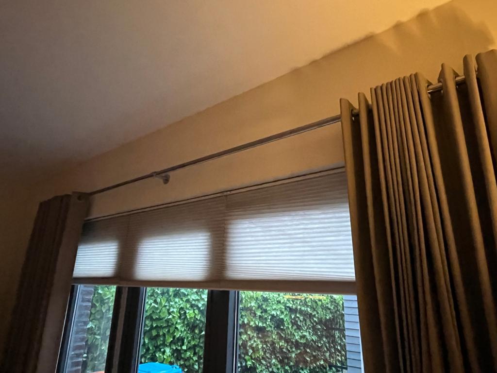 Raambekleding (alleen de duettes), Luxaflex, Ophalen of Verzenden, Gebruikt, Beige