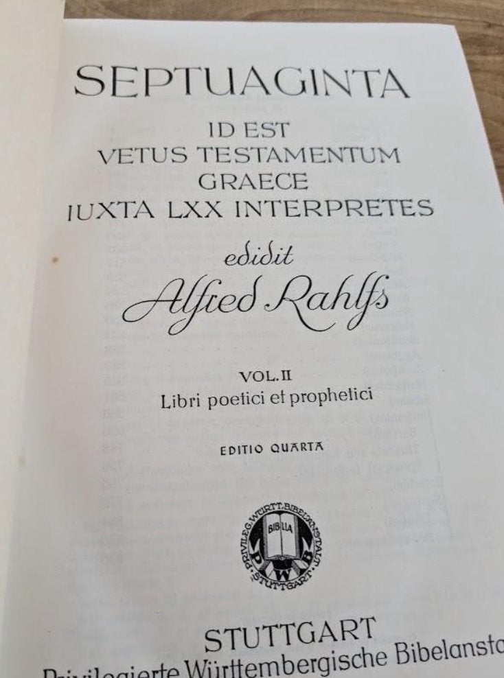 Septuaginta Alfred Rahlfs - Grieks Oude Testament (2 delen), Ophalen of Verzenden