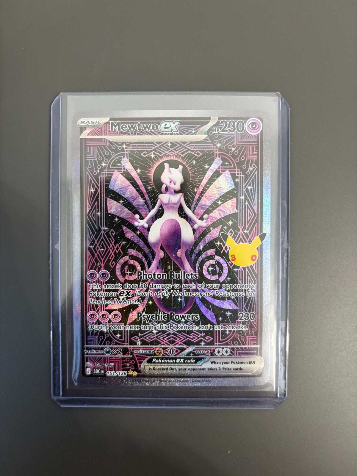 Mewtwo EX 30th Anniversary, Ophalen, Nieuw, Losse kaart, Foil