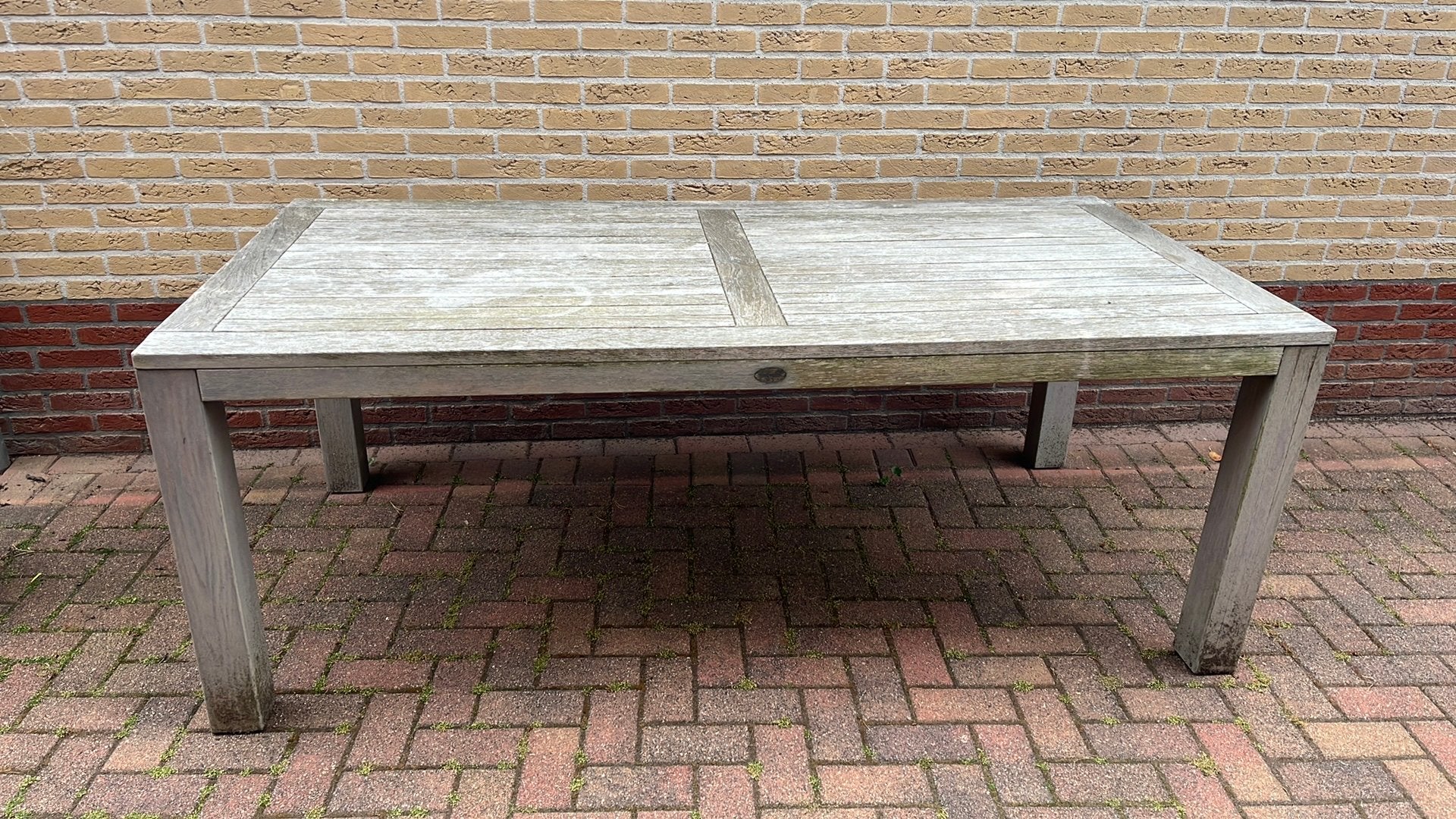 Stevige houten tuintafel 200 x 100 cm - Hartman, Tuin en Terras, Tuintafels, Ophalen, Gebruikt, Rechthoekig, Hout