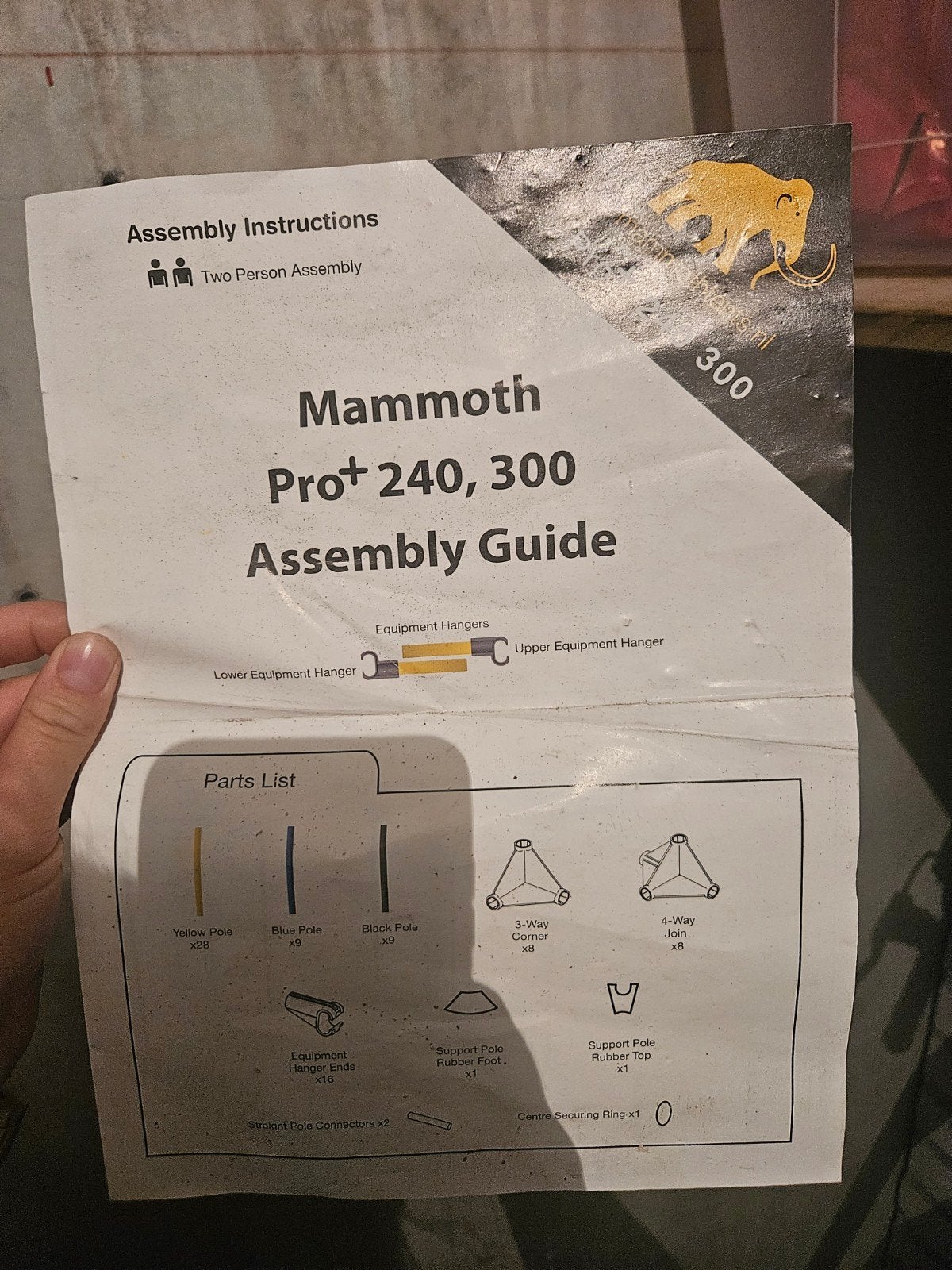 Mammoth Pro+ 240, 300 complete Tent o en afzuigslang, Ophalen, Afzuiger