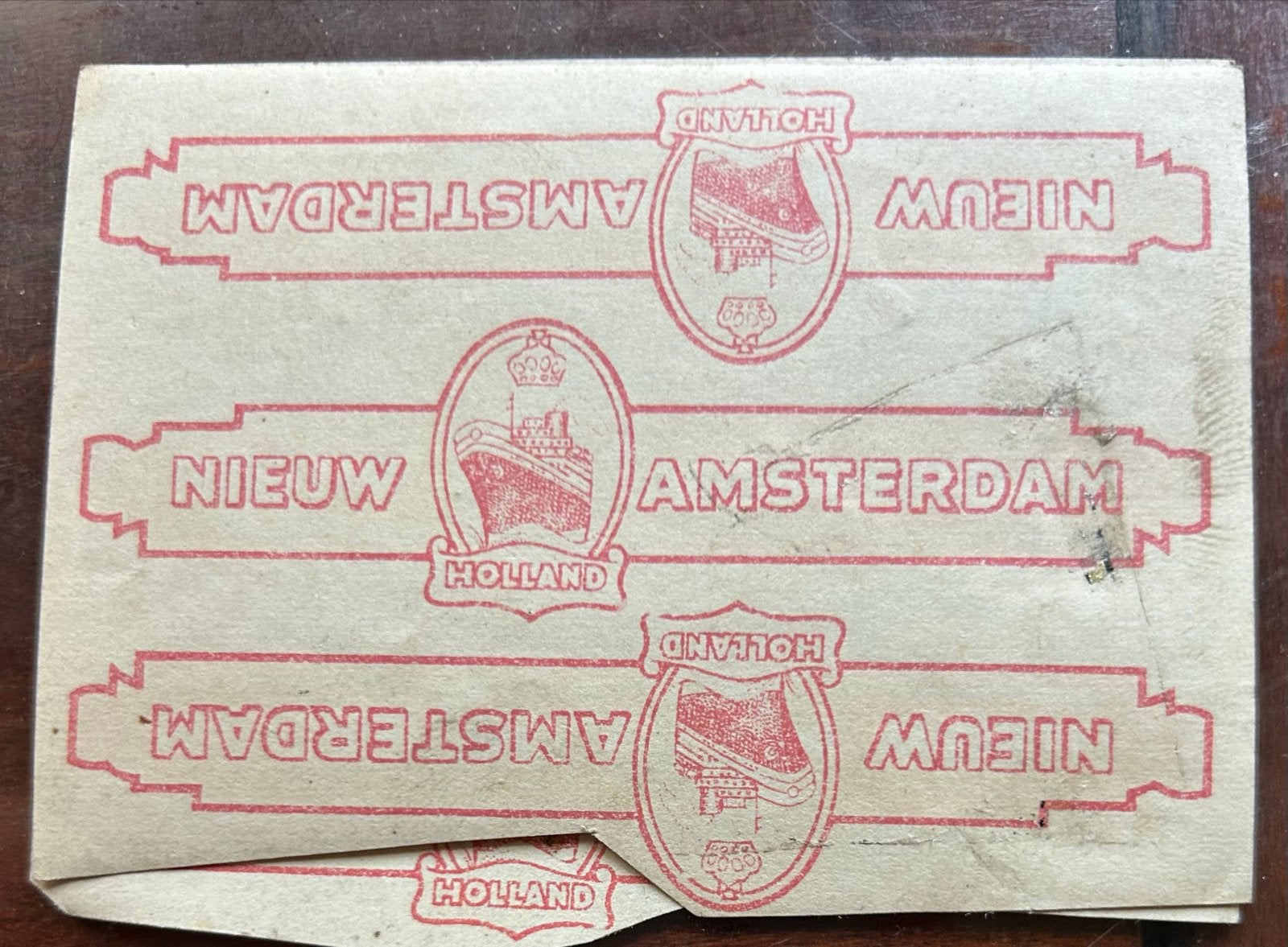 3 rijwiel Laktransfers 'Nieuw Amsterdam Holland', Verzenden, Gebruikt