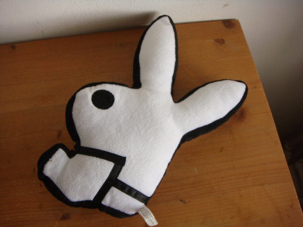 Z.g.a.n. Playboy kussentje, Ophalen of Verzenden, Zo goed als nieuw, Wit, Overige vormen