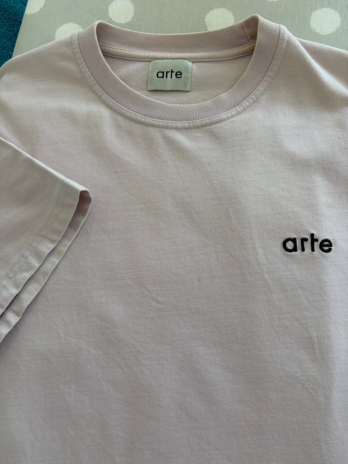 Arte T-shirt heren - Lichtroze met print, Ophalen of Verzenden, Gedragen, Overige maten, Roze