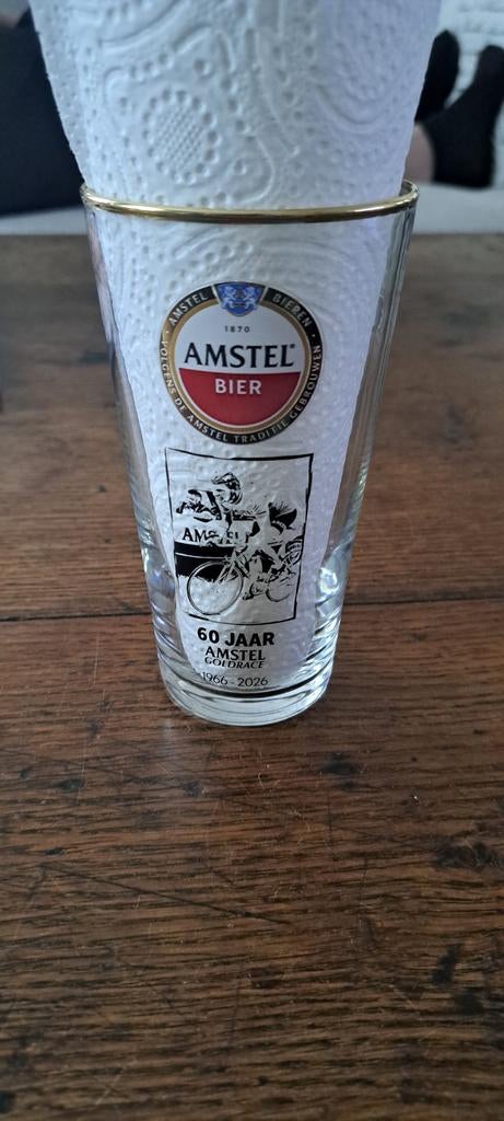 Amstel Bier glas 60 jaar Amstel Gold 1966 - 2026, Ophalen of Verzenden, Nieuw, Glas of Glazen, Amstel