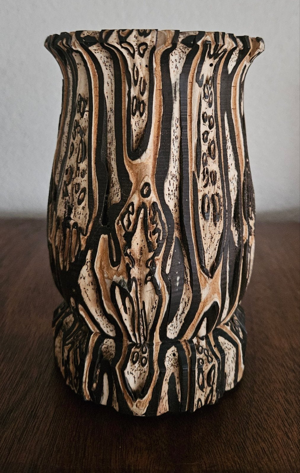 Vintage Ponga Vaas – Koru Craft Nieuw-Zeeland (15 cm), Ophalen of Verzenden