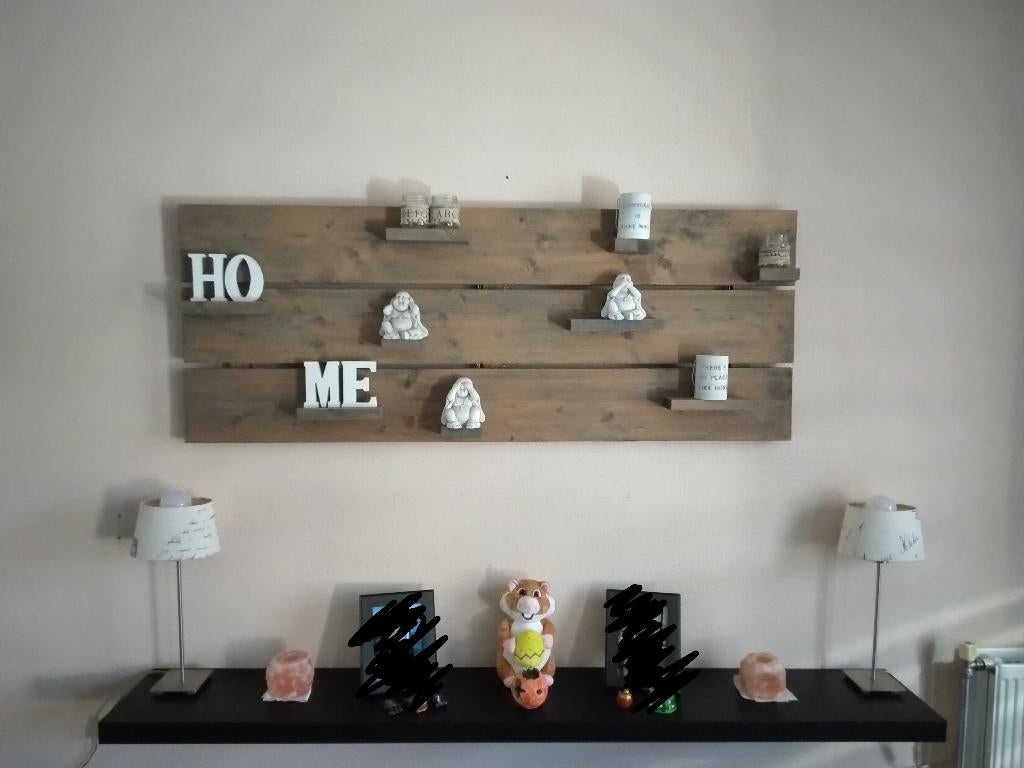 Wand bord  Steigerhout, Huis en Inrichting, Woonaccessoires | Wanddecoraties, Ophalen, Hout, Zo goed als nieuw, Bruin