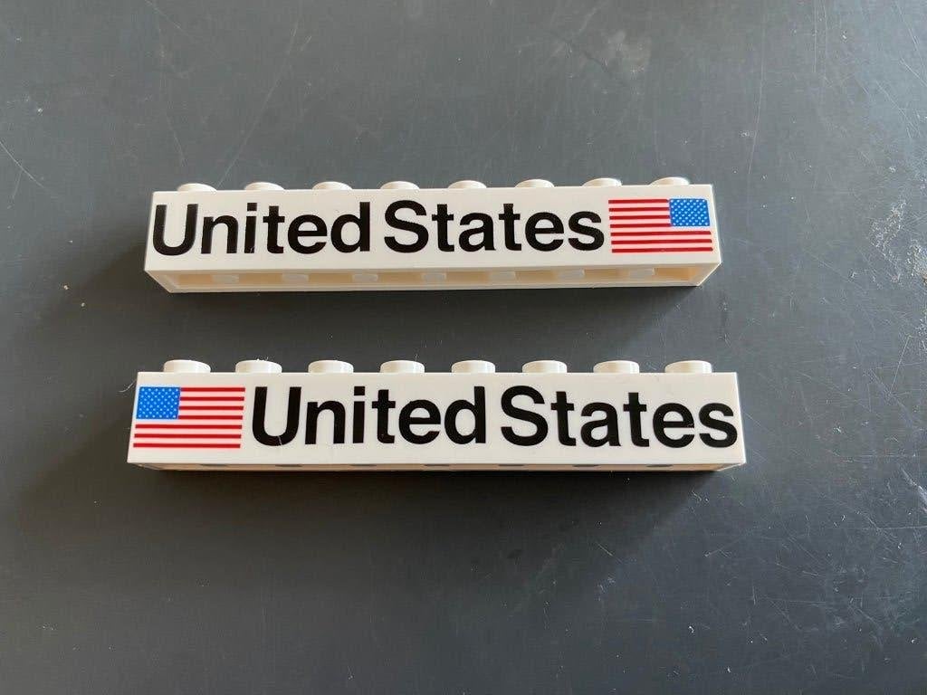 Lego 2 st 1x8 stenen 3008pb171L en R United States, NIEUW !, Ophalen of Verzenden, Nieuw, Losse stenen, Lego