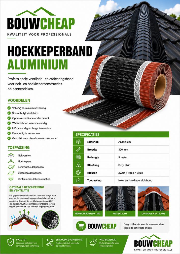 Hoekvorstband aluminium