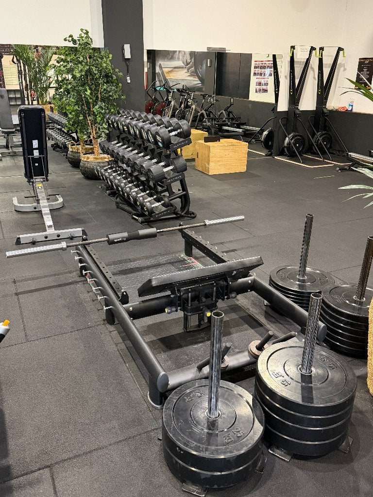 Plate Loaded Hip Thrust, Ophalen, Gebruikt, Benen, Fitnessbank