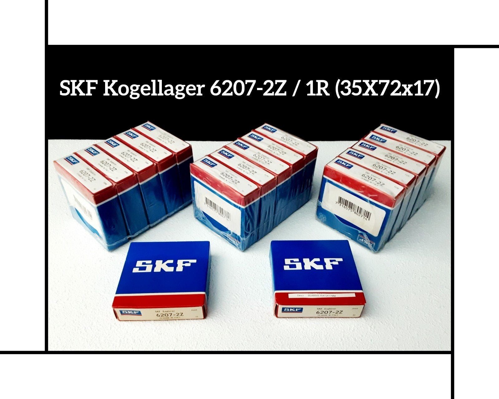 17 x SKF Kogellager 6207-2Z / 1R - (35x72x17) - Nieuw, Ophalen of Verzenden, Nieuw