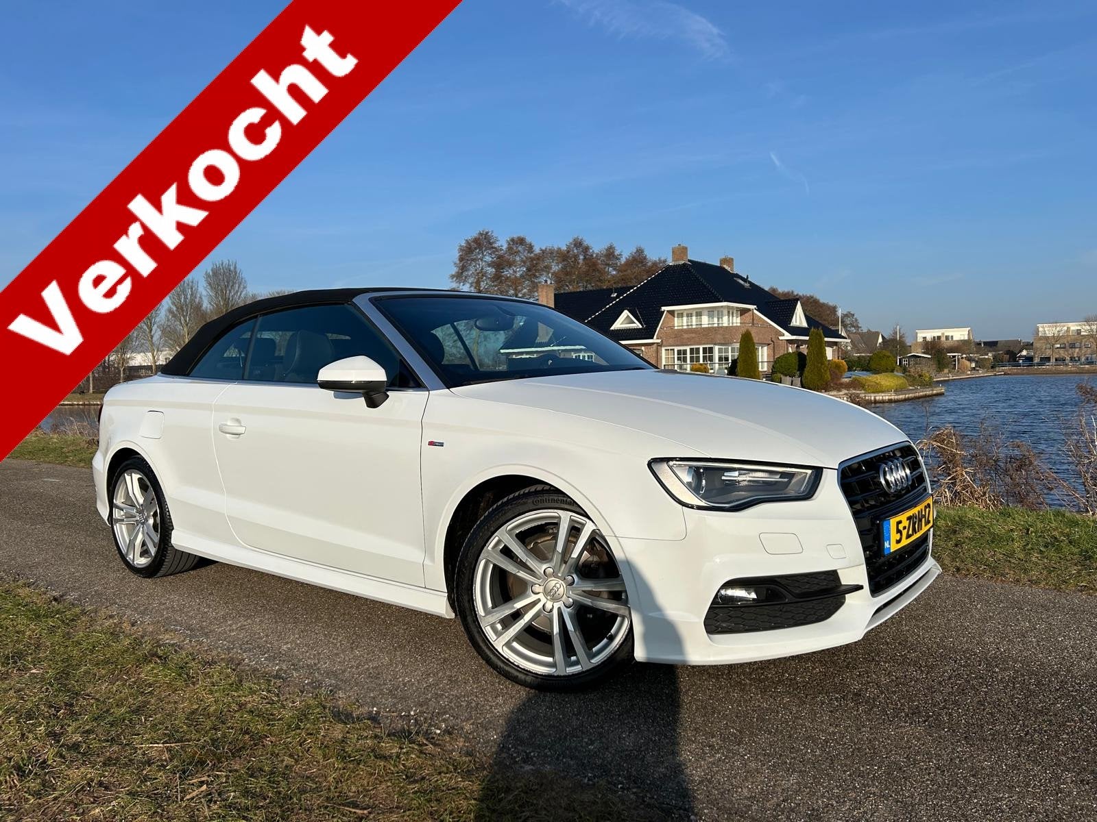 Audi A3 Cabriolet 1.4 TFSI CoD Ambition Pro Line S 2x S-Line, Dealer onderhouden, Gebruikt, 4 cilinders, Leder en Stof