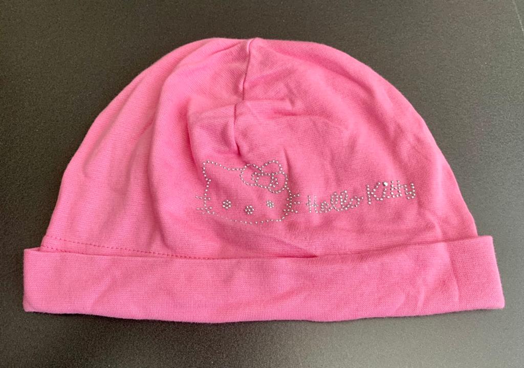 TE KOOP: mooie roze muts van Hello Kitty met strass ZGAN, Ophalen of Verzenden, Zo goed als nieuw, Meisje, Muts