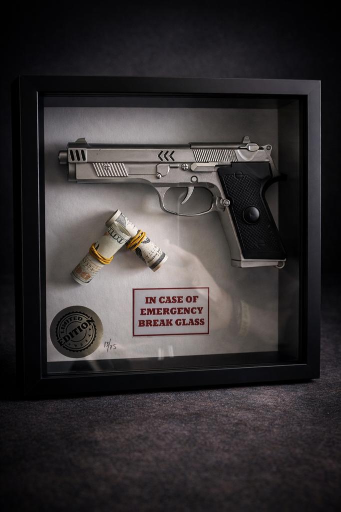 HANDMADE DESIGN FRAME – IN CASE OF EMERGENCY, Ophalen of Verzenden