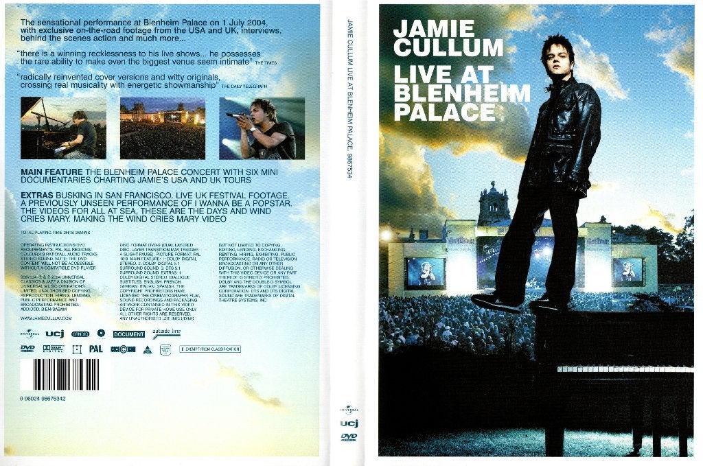 Jamie Cullum, Live at Blenheim Palace, Alle leeftijden, Ophalen of Verzenden, Zo goed als nieuw