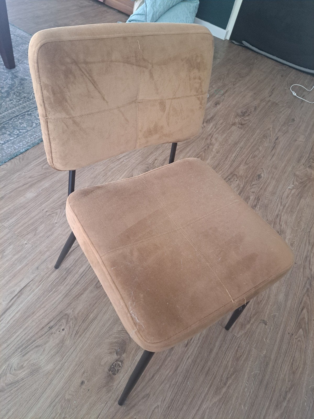 Eetkamer stoel set van 3 stuks, Ophalen, Gebruikt, Stof, Industrieel