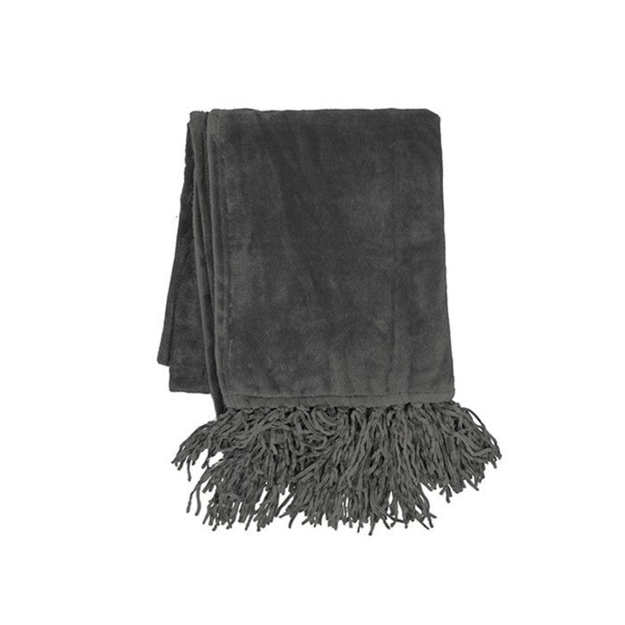 NIEUW super zachte woondeken plaid grijs 25% korting, Ophalen of Verzenden, Nieuw
