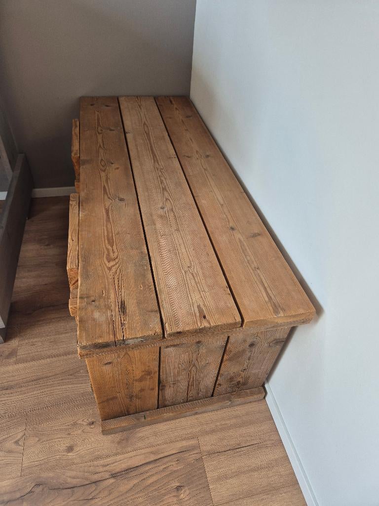 Steigerhouten Speeltafel incl. 2 stoelen, Kinderen en Baby's, Kinderkamer | Tafels en Stoelen, Gebruikt, Tafel(s) en Stoel(en)
