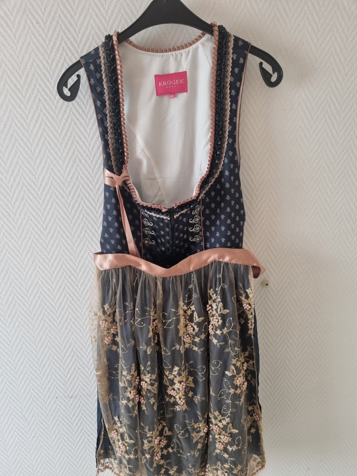 Krüger Dirndl incl. blouse (Maat 42), Kleding | Dames, Blauw, Maat 42/44 (L), Ophalen of Verzenden, Zo goed als nieuw