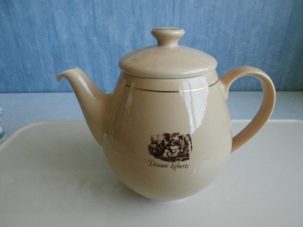 Vintage Douwe Egberts theepot in nieuwstaat., Ophalen of Verzenden