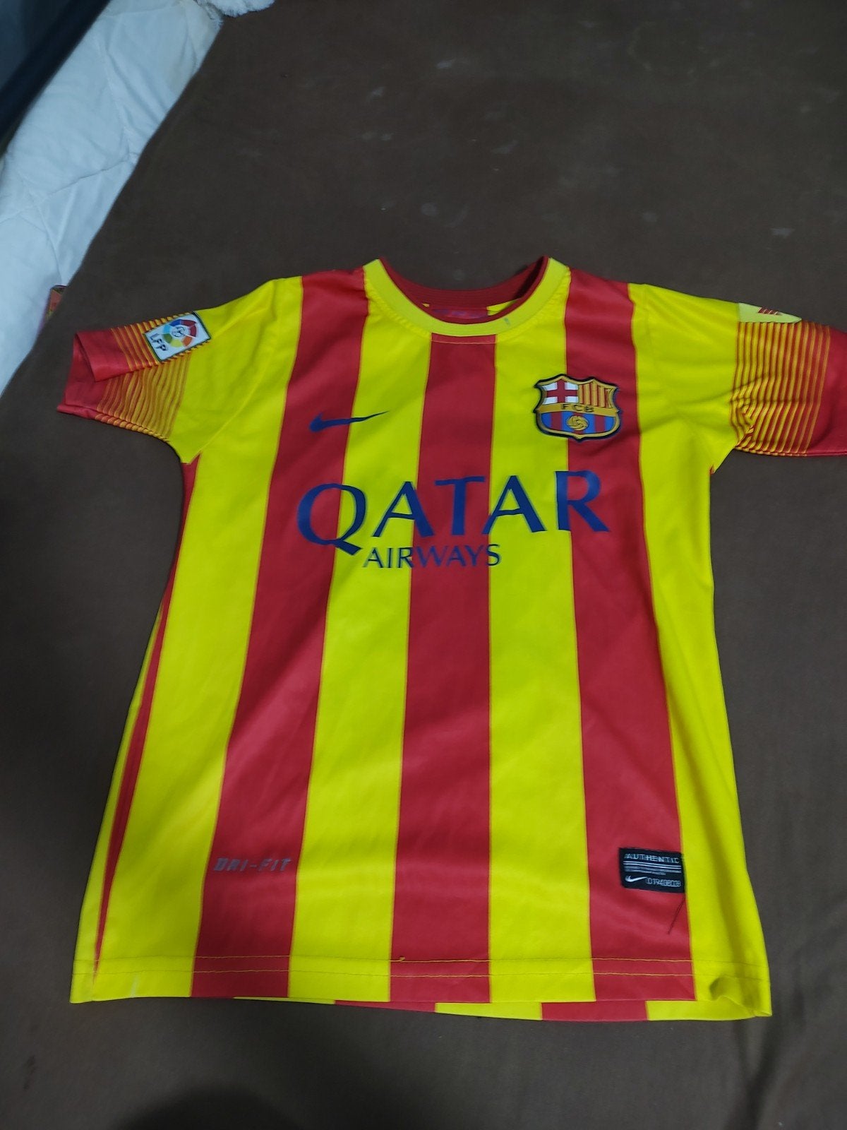 FC Barcelona Messi Thuisshirt 2014-2015 Maat 140, Ophalen, Zo goed als nieuw, Nike, Jongen