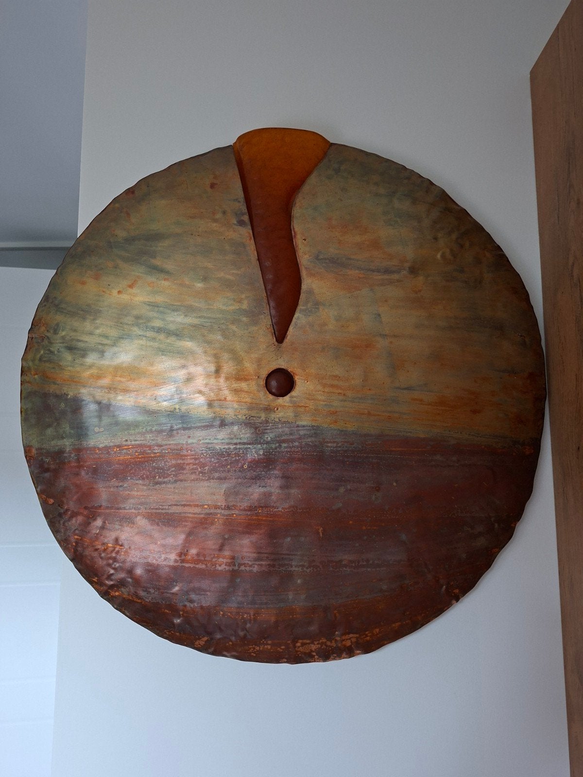 Metalen Vulkaan Wanddecoratie - 80 cm, Ophalen of Verzenden