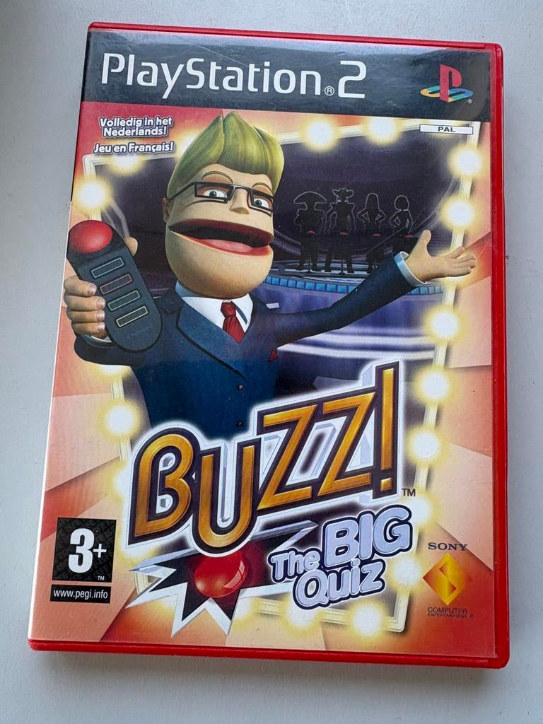 Buzz! The Big Quiz PS2 PAL compleet, Spelcomputers en Games, Games | Sony PlayStation 2, Zo goed als nieuw, 3 spelers of meer