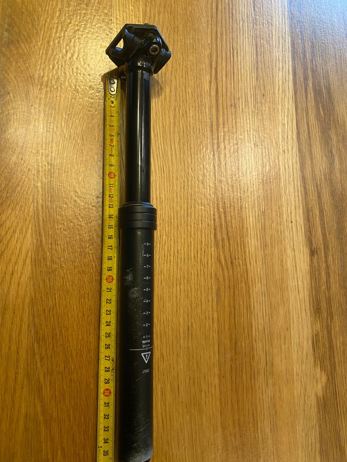 Dropper post 350mm, 120mm slag, 31.6mm diameter, Ophalen of Verzenden, Gebruikt, Mountainbike, Zadel