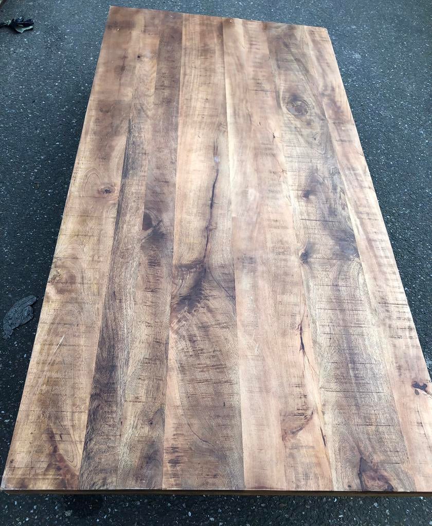 Houten tafelbladen (mango, rechthoekig), Doe-het-zelf en Verbouw, Hout en Planken, Ophalen, Overige typen, Zo goed als nieuw, Minder dan 200 cm