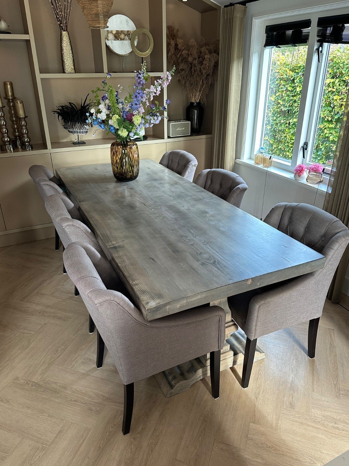 Houten robuuste eettafel kloostertafel boerentafel 240x100, Huis en Inrichting, Ophalen, 200 cm of meer, 50 tot 100 cm, Zo goed als nieuw