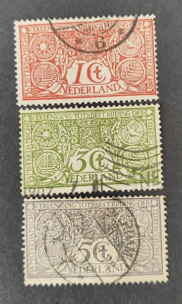 nederland nvph 84 - 86  echt gelopen, Verzenden, T/m 1940, Gestempeld