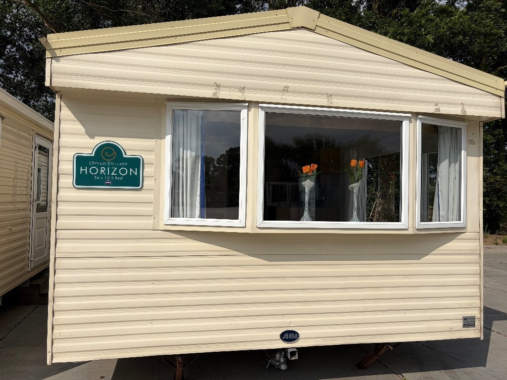 ABI Alu stacaravan prima onderhouden 11x4 Thermopane beglaz., Caravans en Kamperen, Stacaravans, Tot en met 6