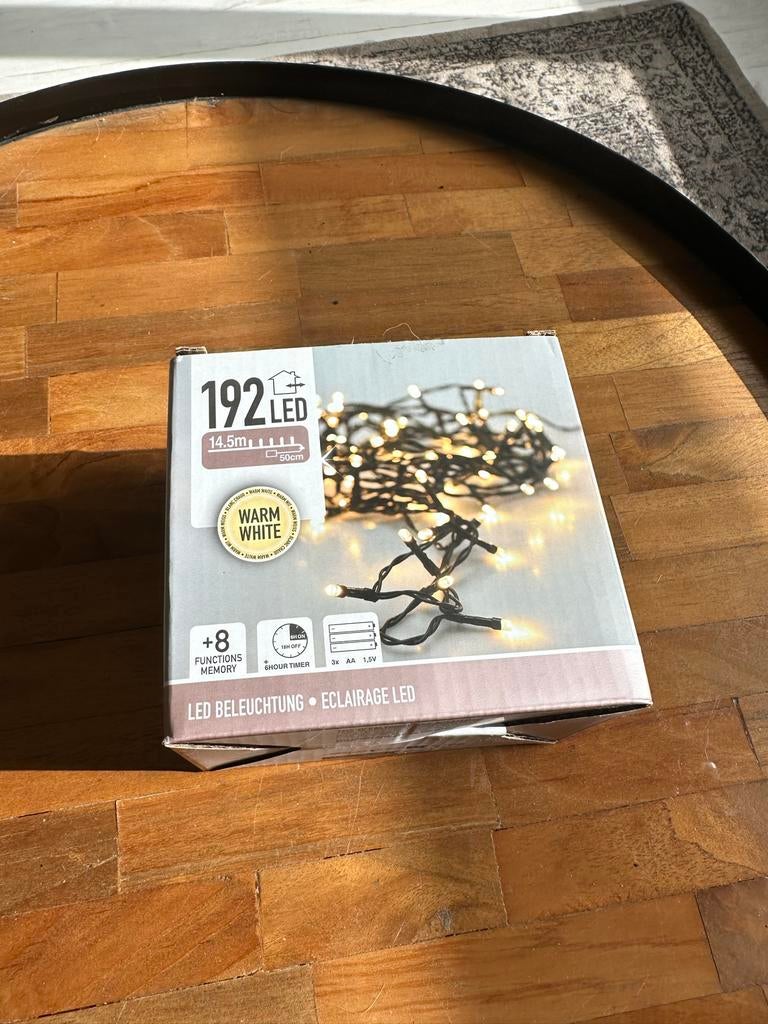 192 LED Warm Wit Lichtsnoer met 8 Functies en Timer, Ophalen, Nieuw