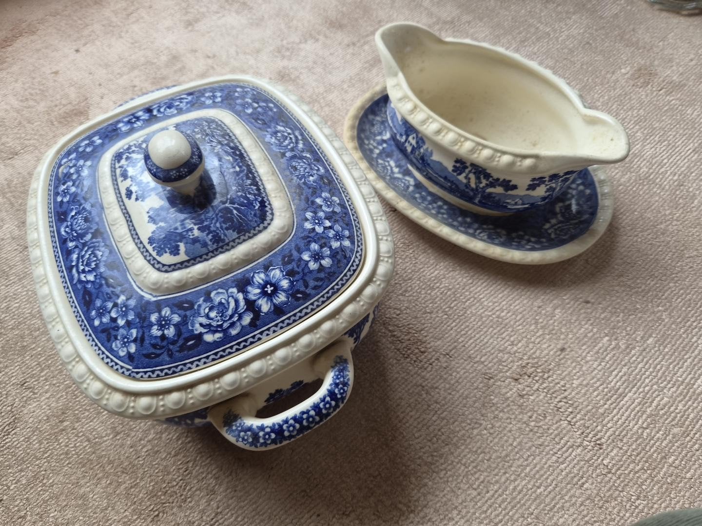 Villeroy & Boch Mettlach Rusticana Serveerset Blauw-Wit, Ophalen