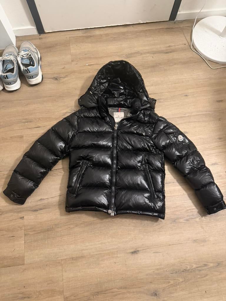 Moncler Puffer Jas Zwart - Zo goed als nieuw, Kinderen en Baby's, Ophalen, Zo goed als nieuw, Jongen of Meisje