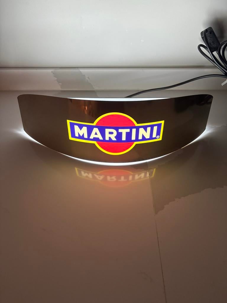 Martini lichtbak / reclamelamp vintage, Verzenden, Zo goed als nieuw, Lichtbak of (neon) lamp
