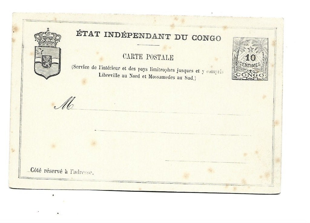 Congo, Verzenden, Briefkaart