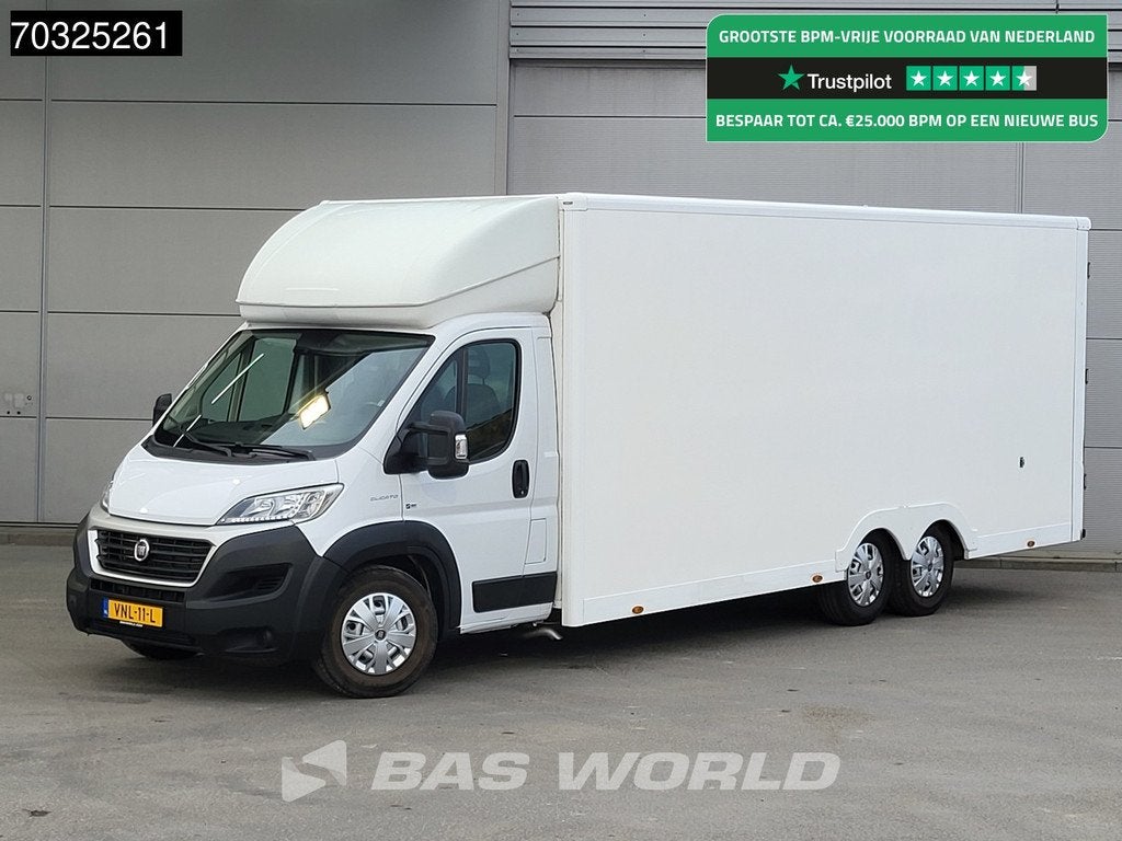 Fiat Ducato 130pk 30m3 XXL Rijbewijs B 3500KG 608cm Bakwagen, Auto's, Bestelauto's, Stof, Gebruikt, Euro 6, Multifunctioneel stuurwiel