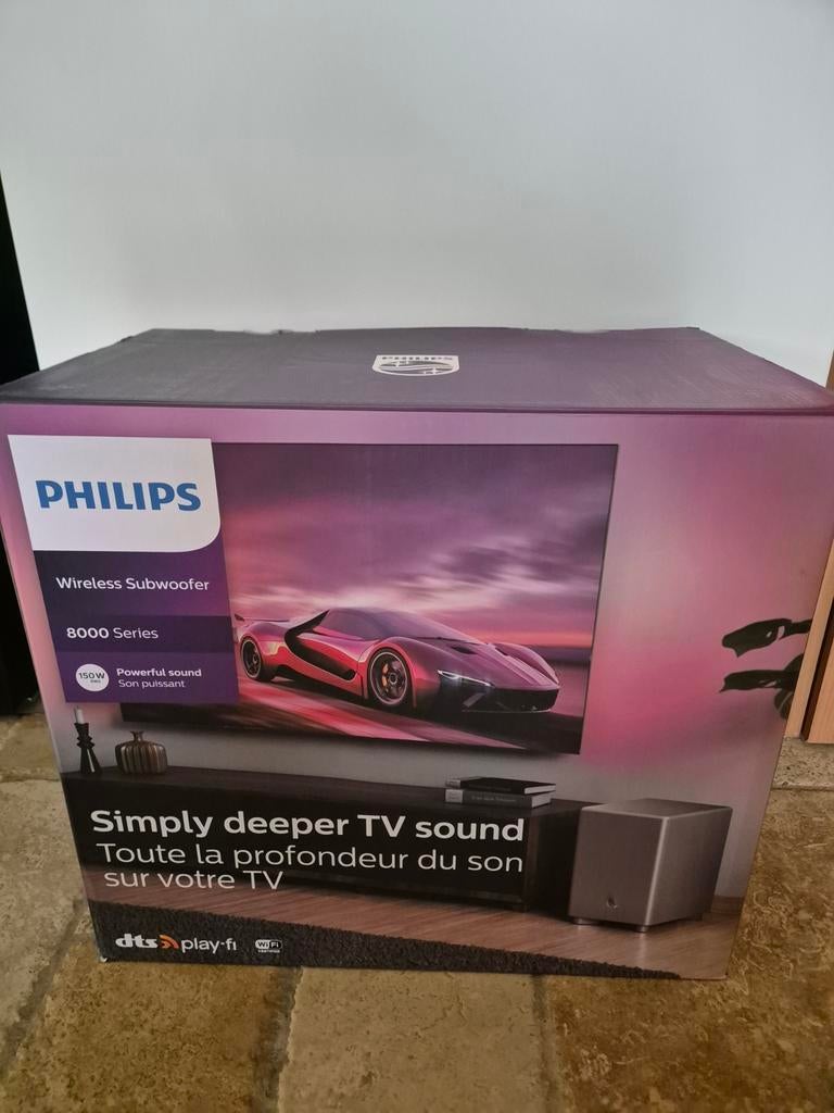Philips TAW8606 Draadloze Subwoofer 8000 Serie, Ophalen of Verzenden, Met externe subwoofer, Nieuw