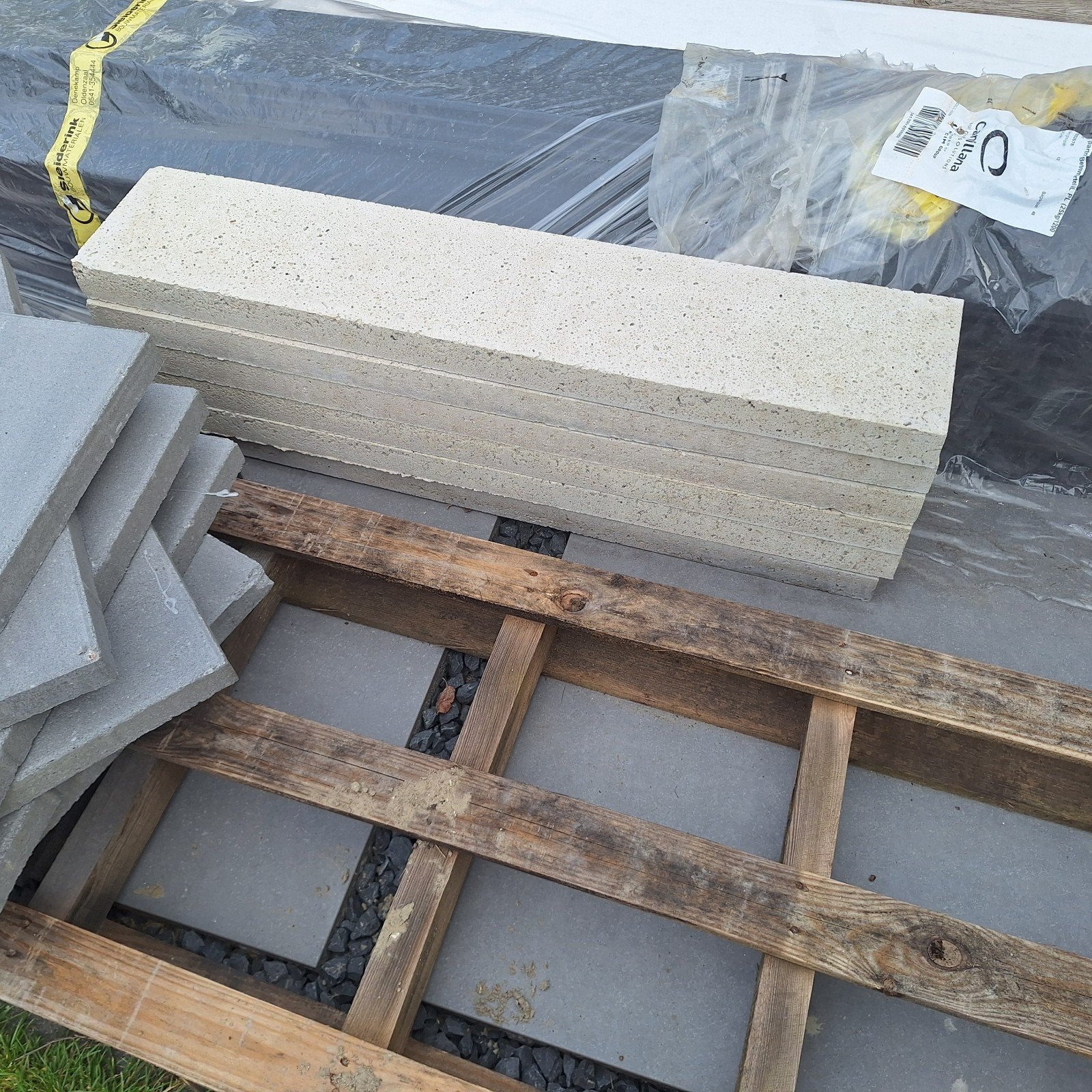 Oud Hollandse Opsluitbanden Creme 100x20x5cm (6 stuks), Ophalen