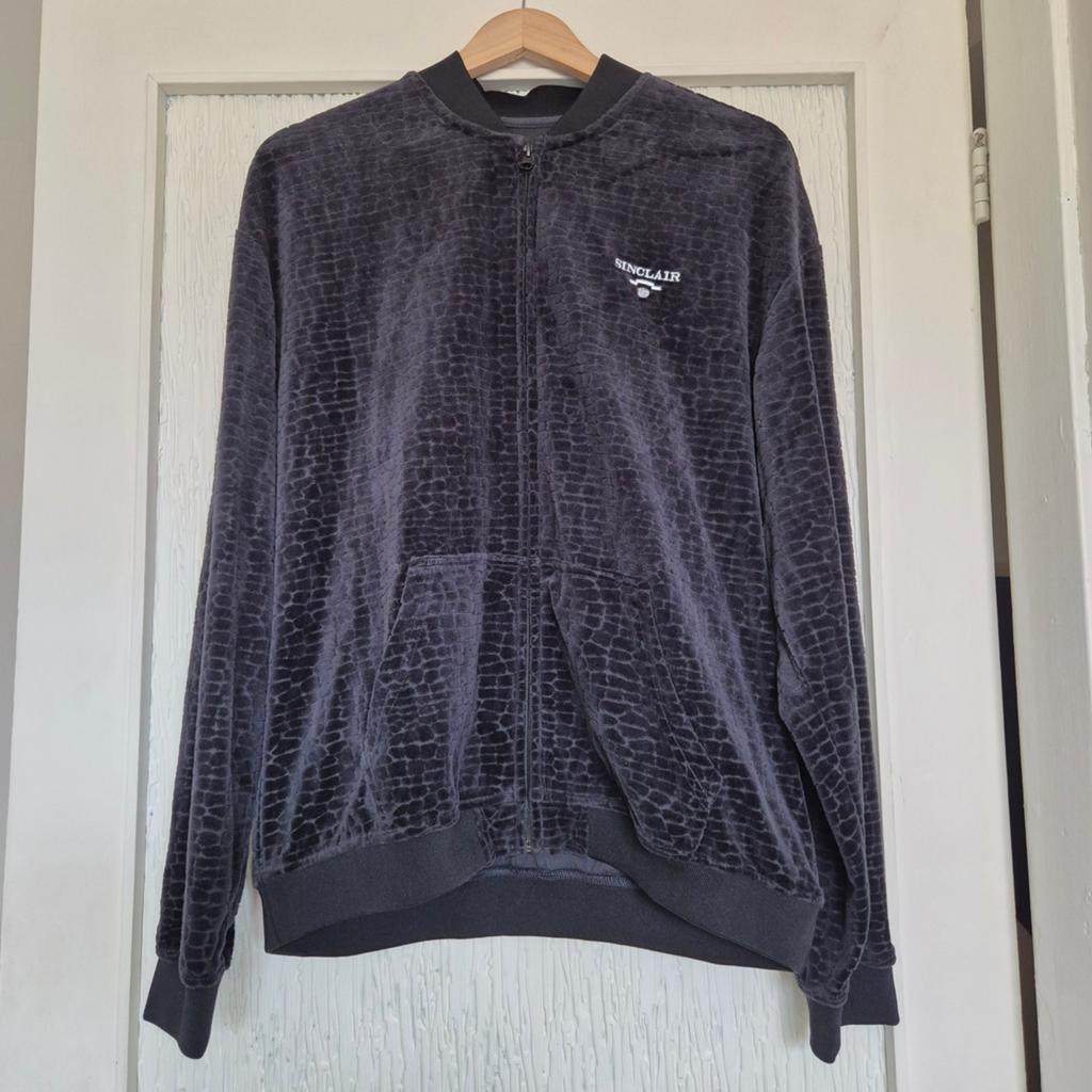 Sinclair Global Croc Jacquard Velour Track Jacket Zwart, Ophalen of Verzenden, Sinclair, Zwart, Maat 56/58 (XL)