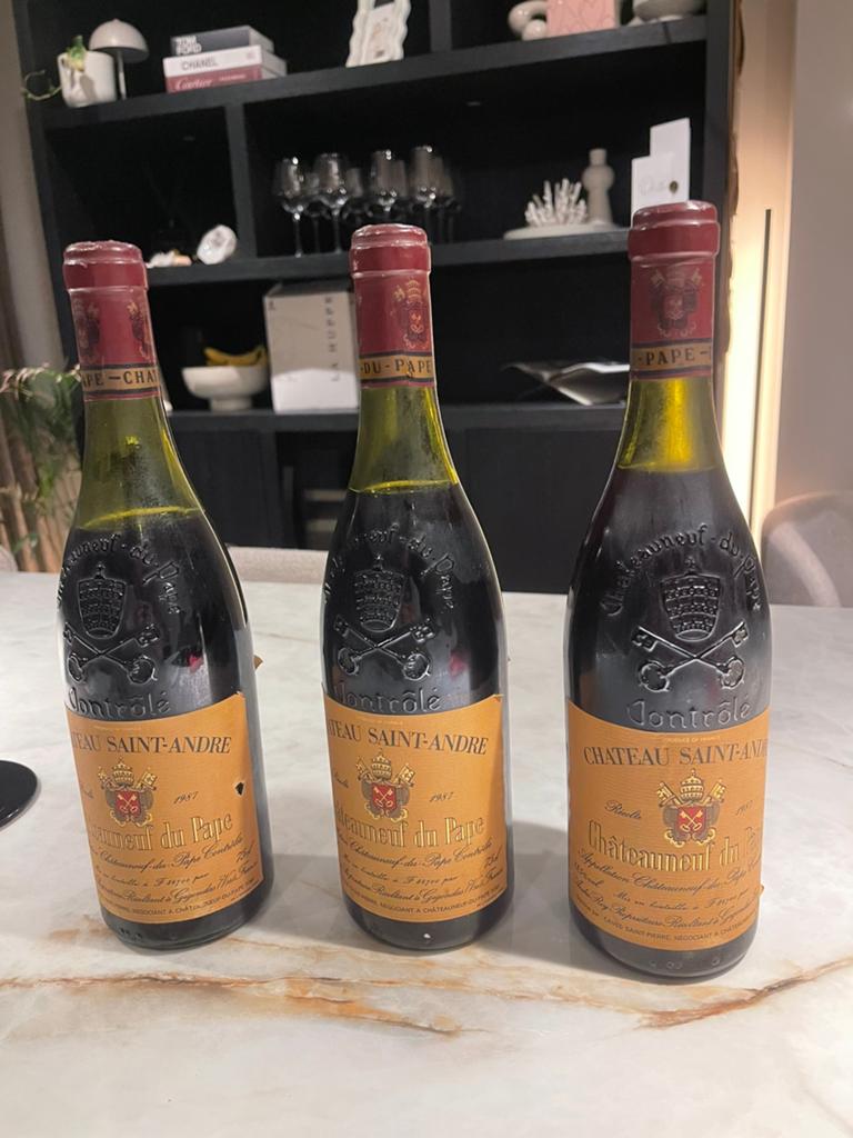 Châteauneuf-du-Pape wijn 1987, Ophalen of Verzenden, Zo goed als nieuw, Frankrijk, Rode wijn