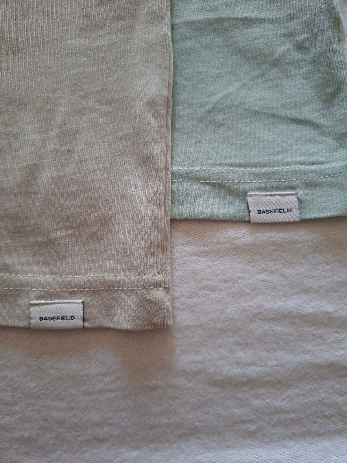 2 heren t-shirts van Basefield, Kleding | Heren, Ophalen of Verzenden, Zo goed als nieuw, Overige maten, Blauw
