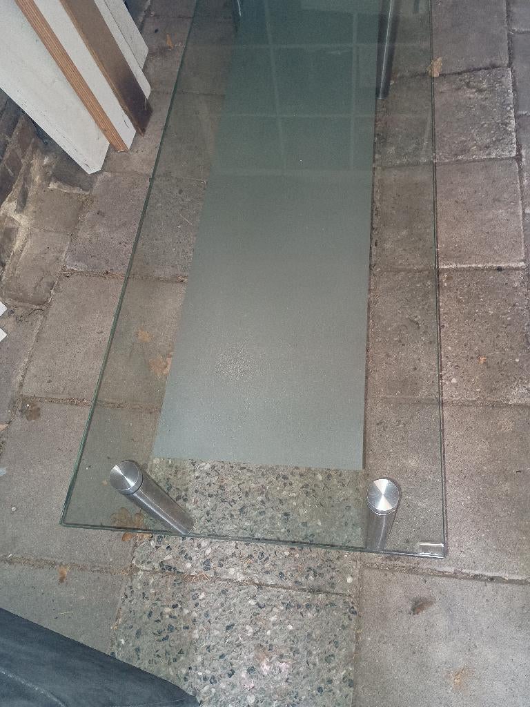 Glazen salontafel, Huis en Inrichting, Ophalen, 100 tot 150 cm, 50 tot 100 cm, Minder dan 50 cm