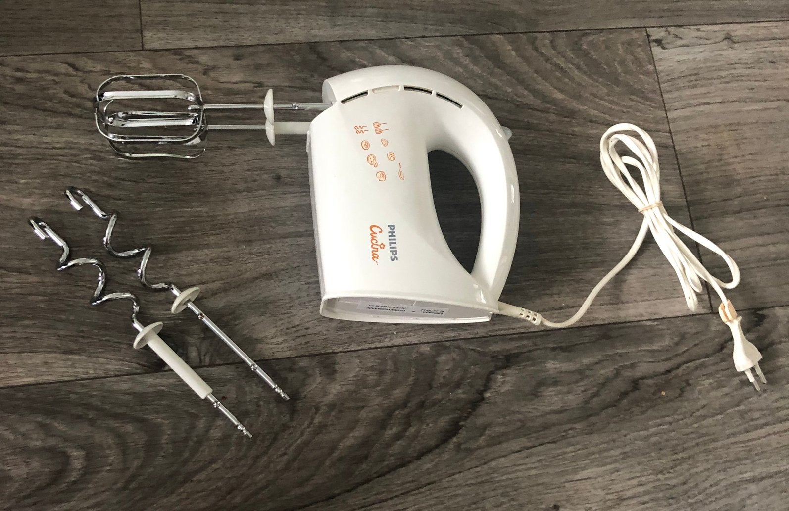 Philips Cucina Handmixer met Gardes en Deeghaken, Ophalen, Zo goed als nieuw
