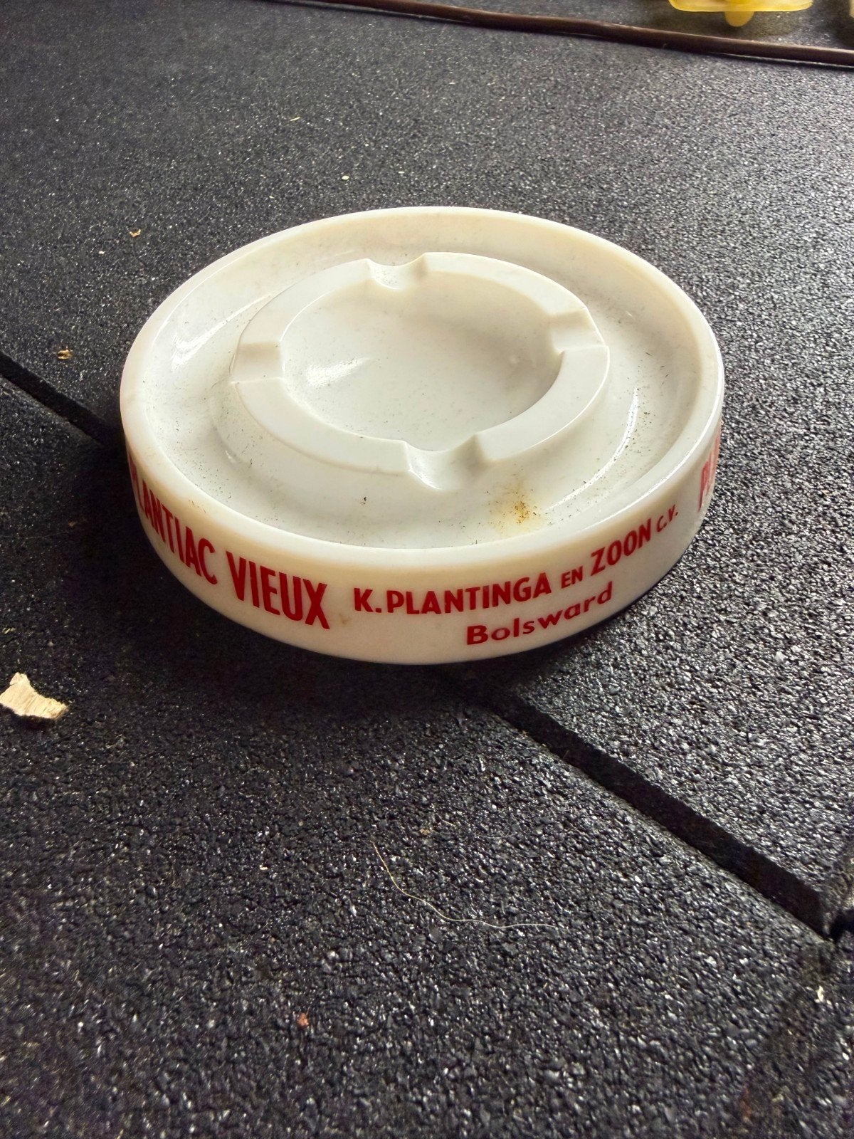 Vintage Antieke Asbak Cognac Vieux K. Plantinga en Zoon, Ophalen of Verzenden